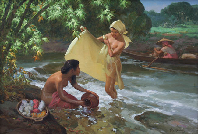 Fernando Amorsolo - Gregorio in the Stream